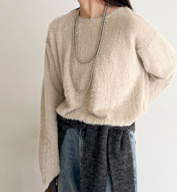 fredy emue「シャギールーズロンTシャツ」|Tシャツ・カットソー|ベージュ