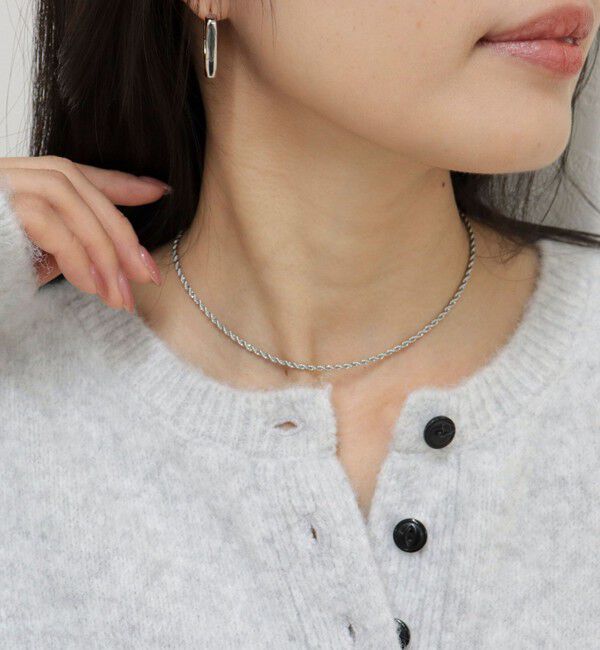 fredy emue「ステンレススクリューチェーンネックレス ショート」|ネックレス|