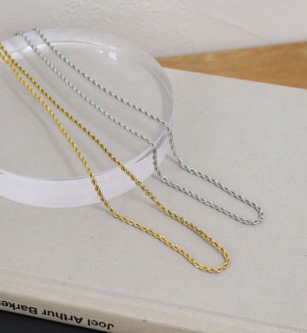 fredy emue「ステンレススクリューチェーンネックレス ショート」|ネックレス|ゴールド