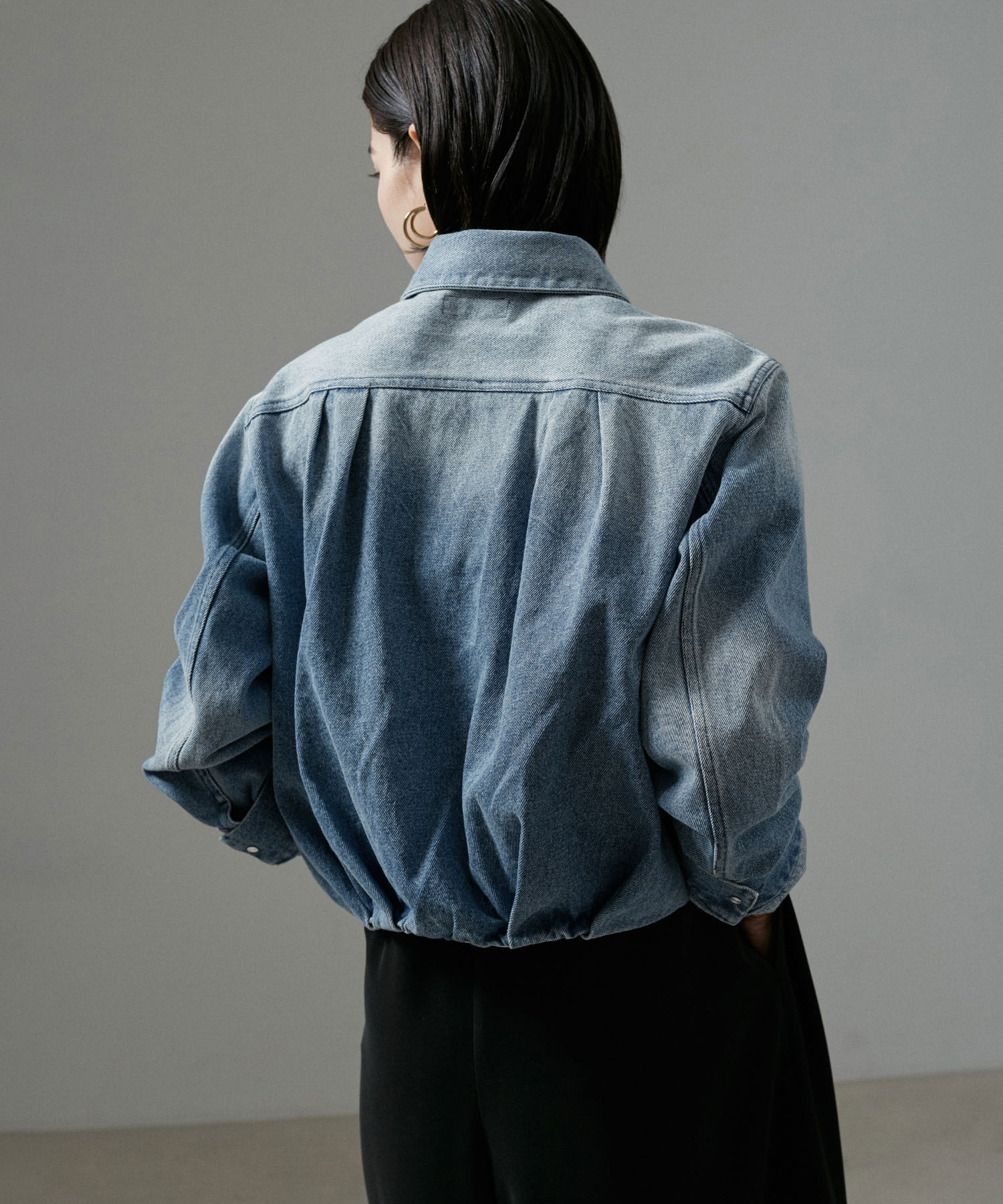 SALON adam et rope'「【WEB限定】クロップドカーヴィーデニムジャケット」|デニムジャケット|