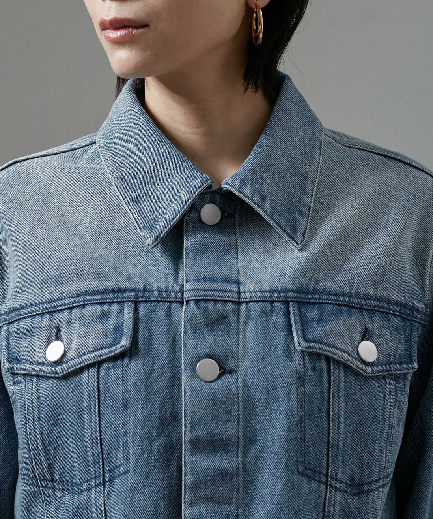 SALON adam et rope'「【WEB限定】クロップドカーヴィーデニムジャケット」|デニムジャケット|