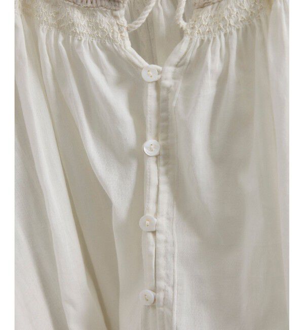 SALON adam et rope'「【WEB限定】レースアクセントボリュームスリーブブラウス」|シャツ・ブラウス|