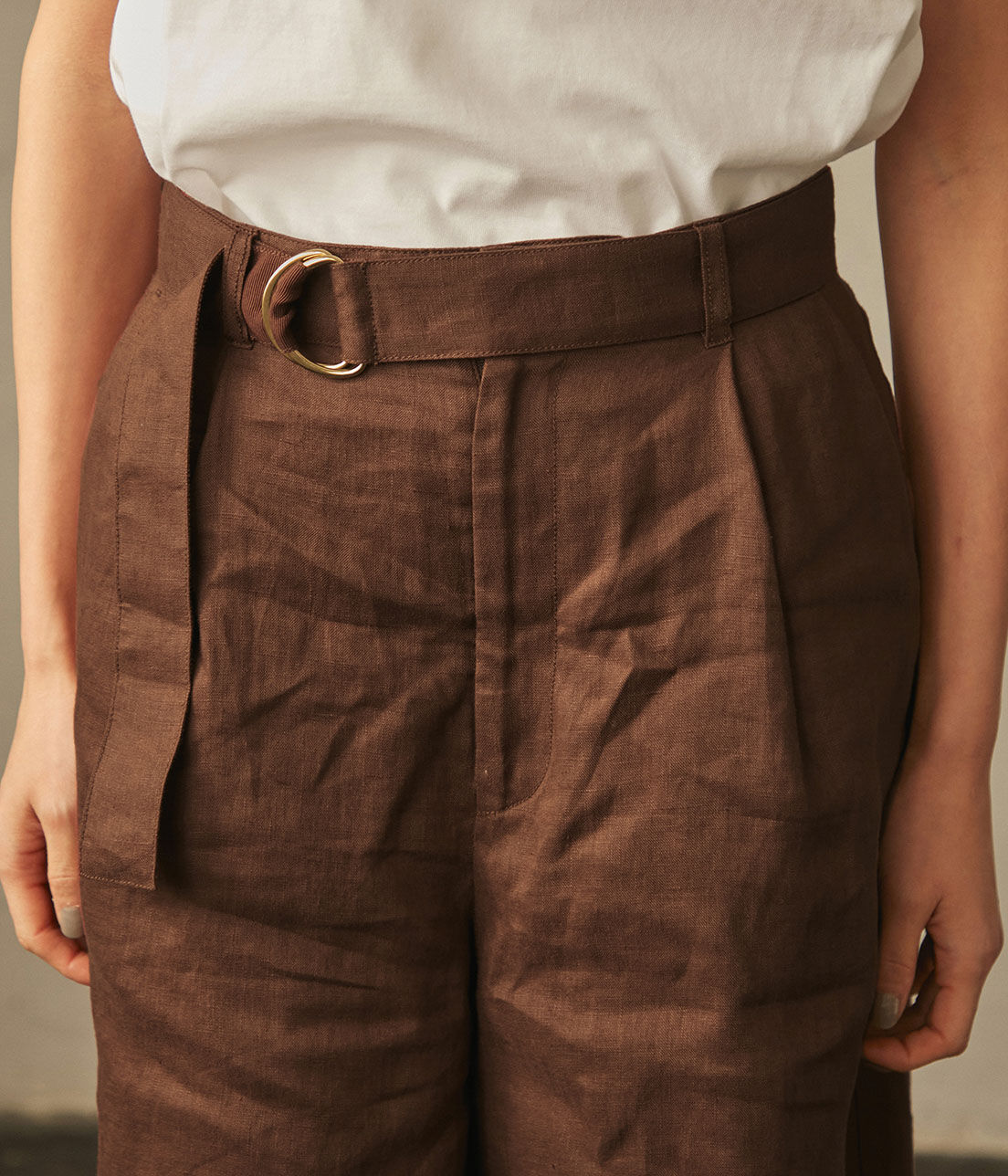 ROPE「【洗える】【セット対応】リネンタックショートパンツ」|その他|
