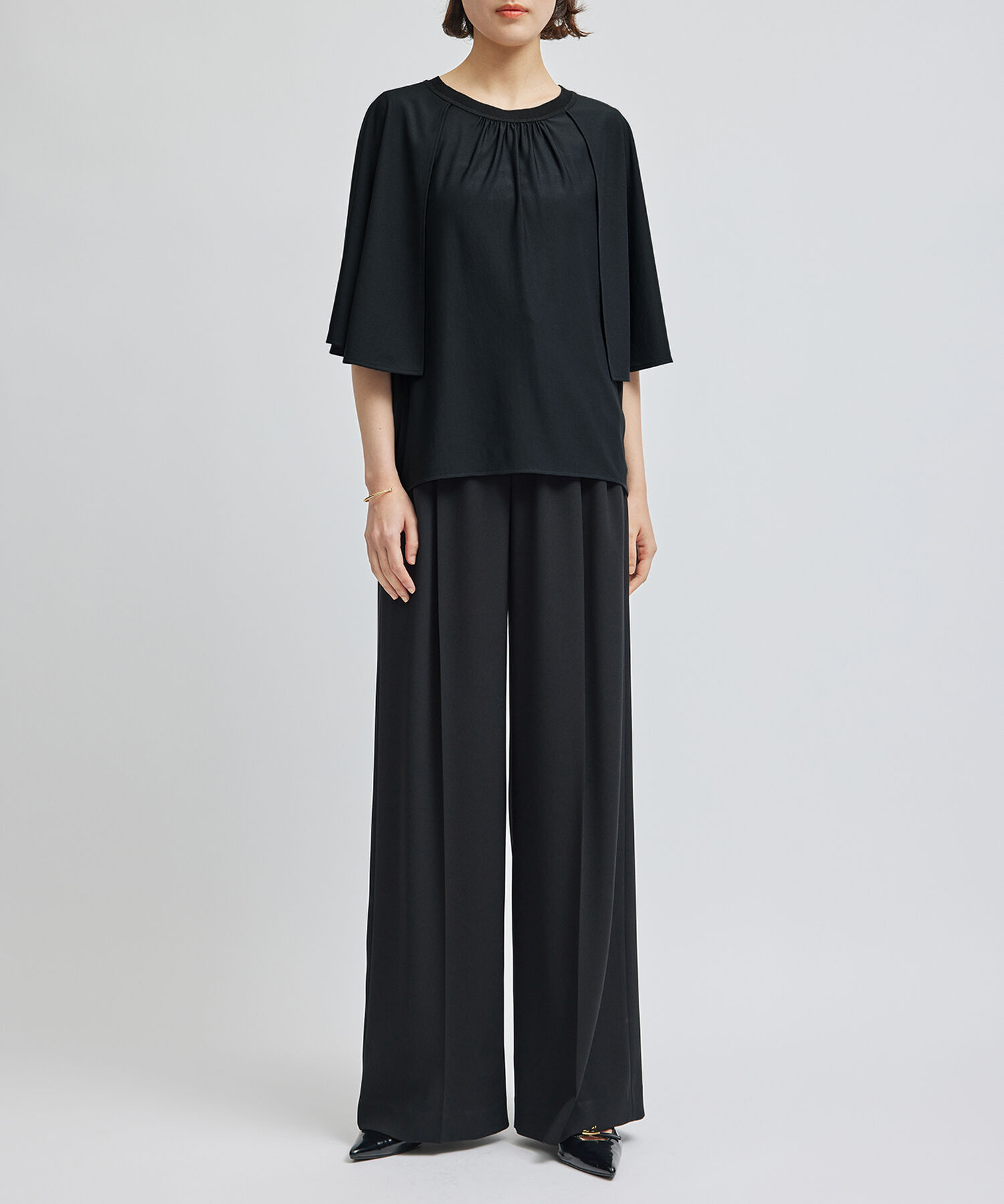 ROPE「ケープスリーブリンキングトップス」|Tシャツ・カットソー|