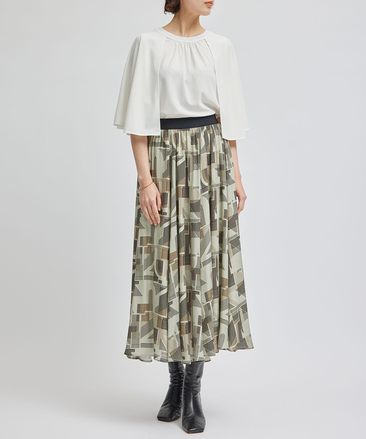 ROPE「ケープスリーブリンキングトップス」|Tシャツ・カットソー|