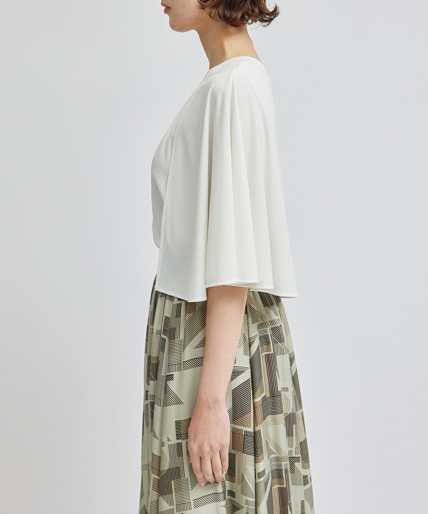 ROPE「ケープスリーブリンキングトップス」|Tシャツ・カットソー|