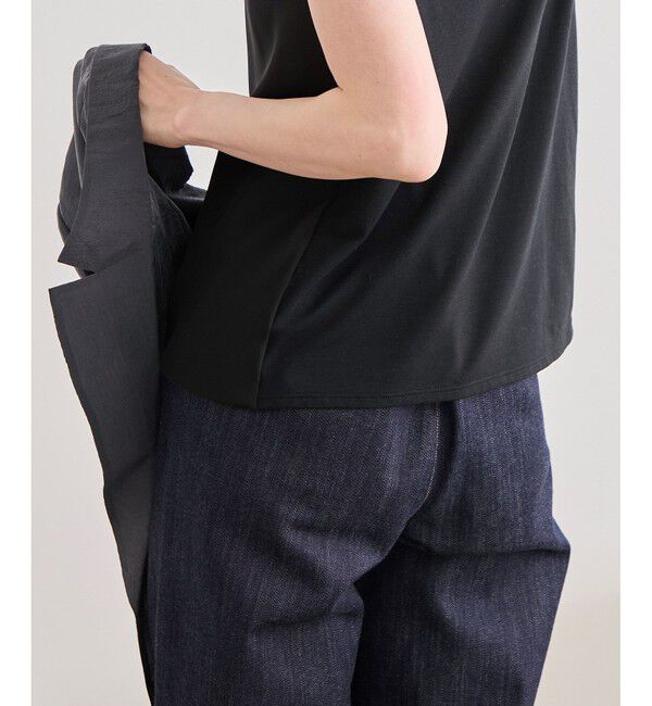 ROPE「【洗える】カップ付きサテンジャージーキャミソール」|キャミソール|