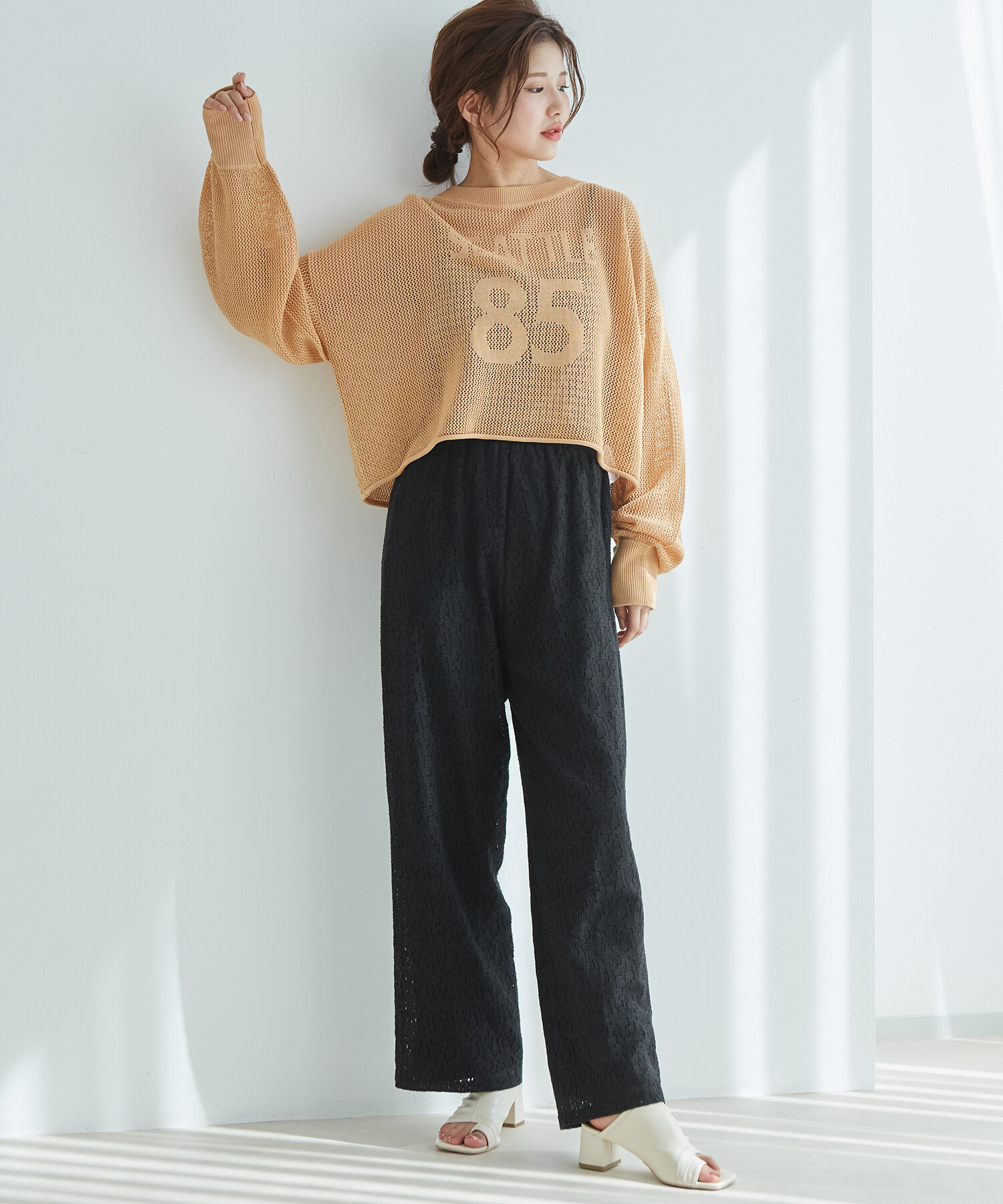 vis-a-vis「【WEB限定】総レースパンツ」|スラックス|