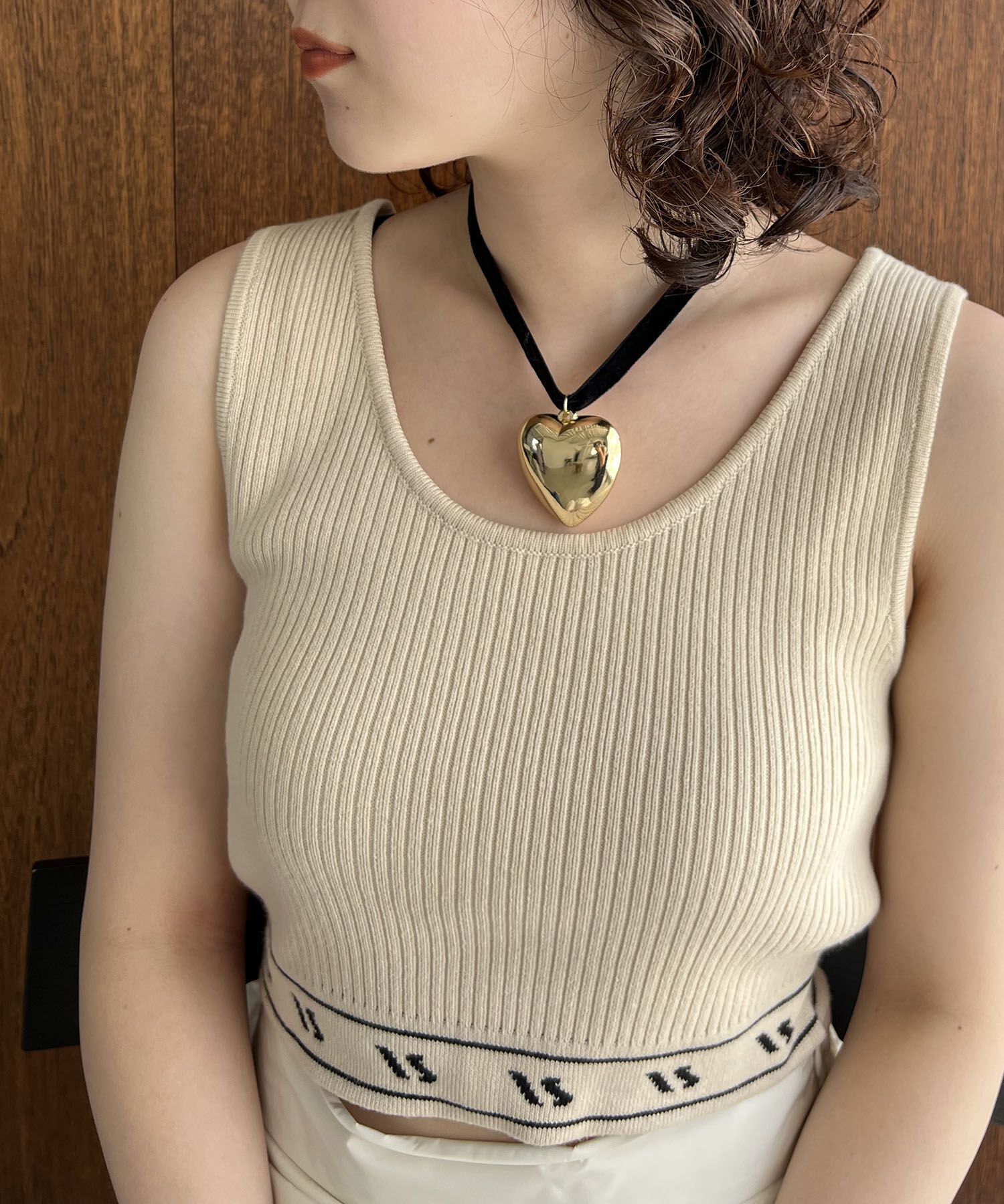 VIS「ビッグハートベロアチョーカー」|ネックレス|