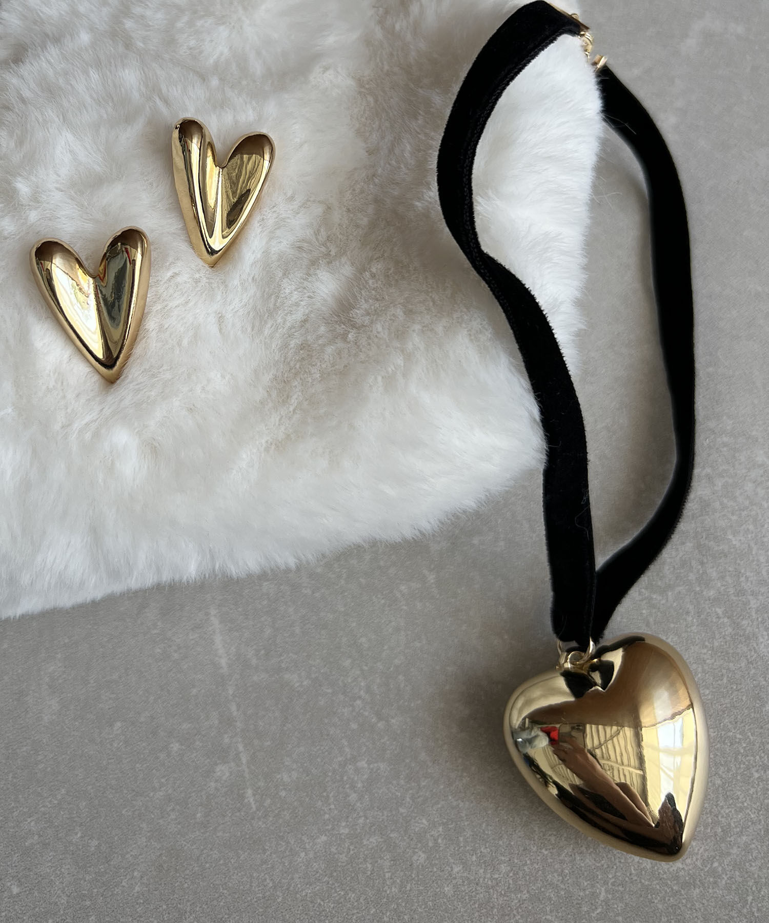 VIS「ビッグハートベロアチョーカー」|ネックレス|