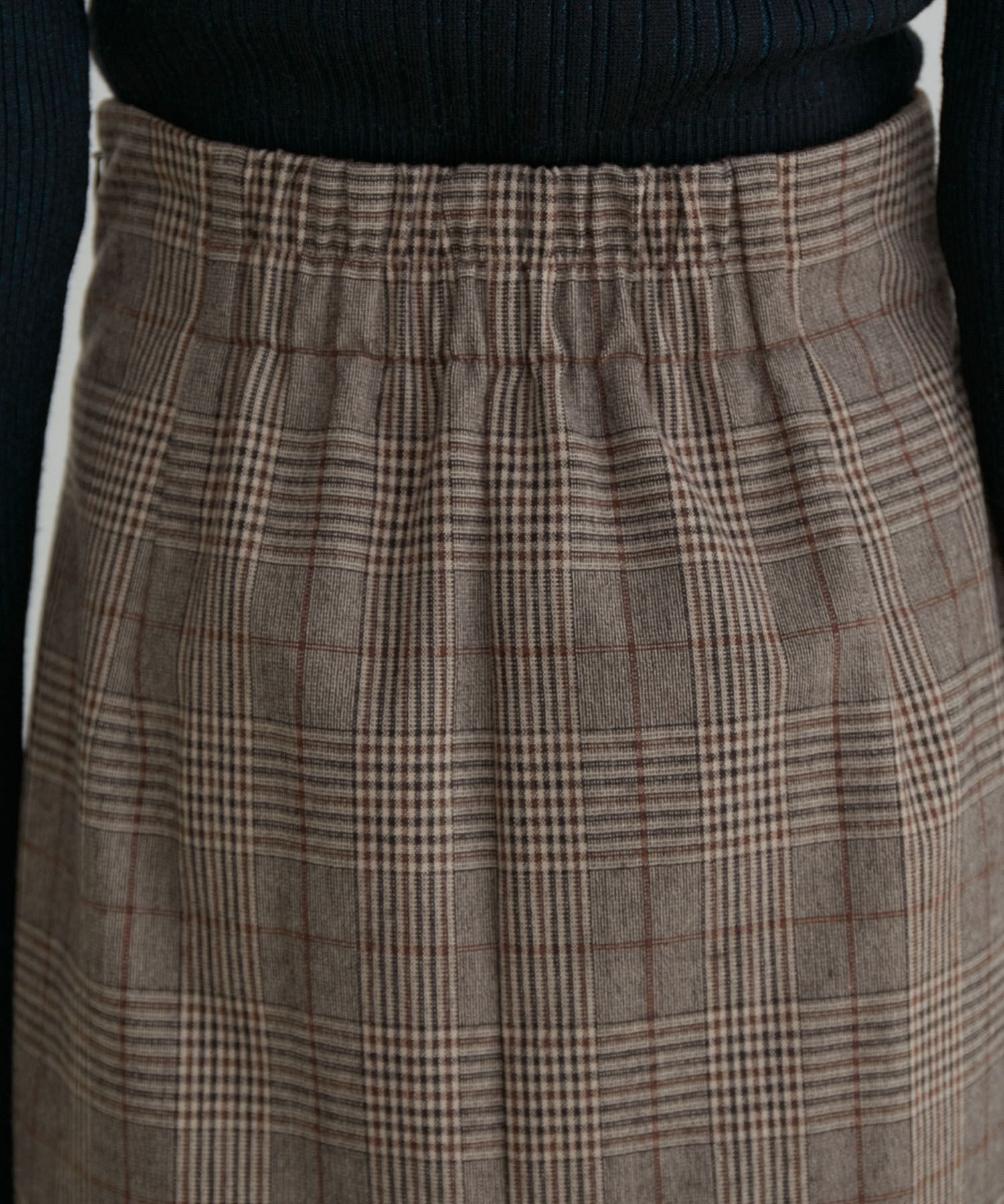 VIS「【洗える】くるみボタンチェックタイトスカート」|スカート|