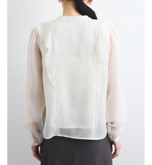 VIS「【洗える】シアーラッフルブラウス」|シャツ・ブラウス|