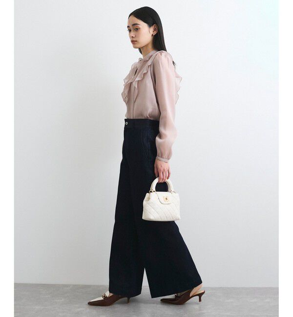 VIS「【洗える】シアーラッフルブラウス」|シャツ・ブラウス|