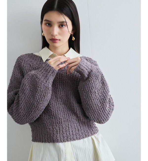 VIS「ユルネックポコポコヤーンニットプルオーバー」|ニット・セーター|