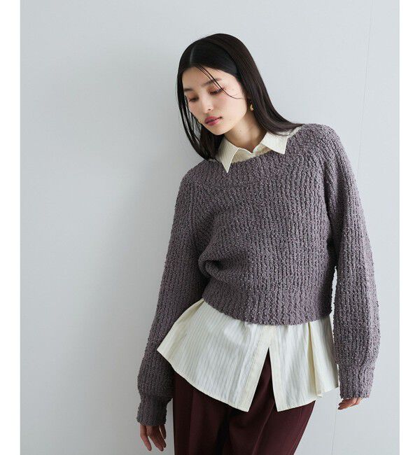 VIS「ユルネックポコポコヤーンニットプルオーバー」|ニット・セーター|