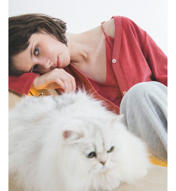 VIS「【Miller】VIS別注モデルベロアボタンアップカーディガン【洗える】」|カーディガン|