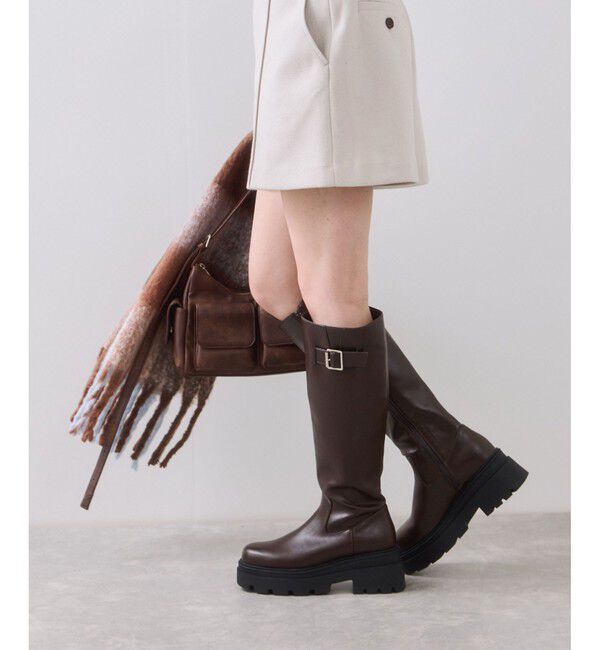 VIS「サイドバックルタンクソールロングブーツ」|ロングブーツ|