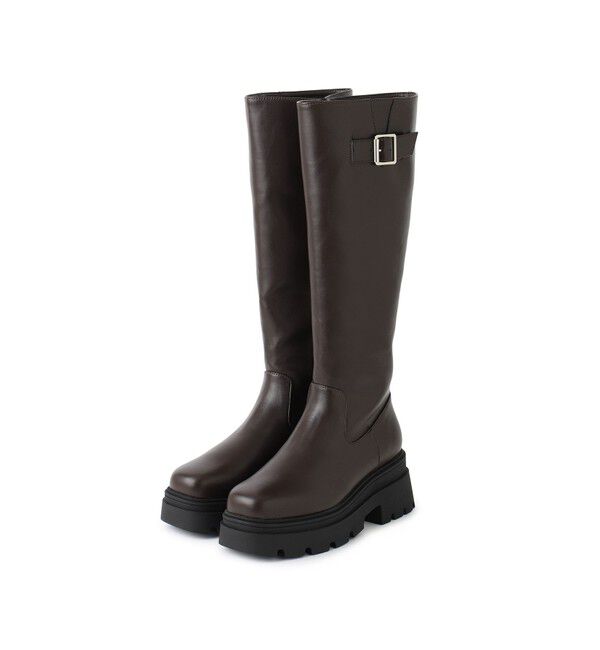 VIS「サイドバックルタンクソールロングブーツ」|ロングブーツ|