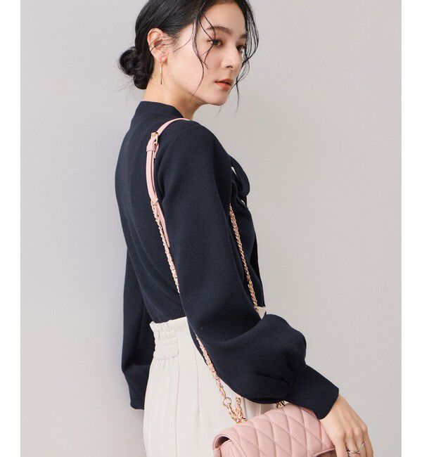 VIS「ニットリボン付きプルオーバー」|ニット・セーター|