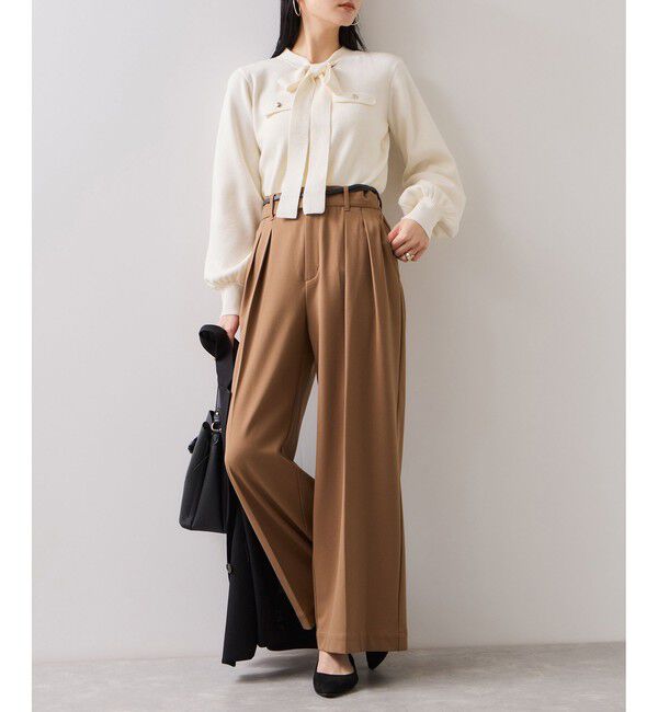 VIS「ニットリボン付きプルオーバー」|ニット・セーター|