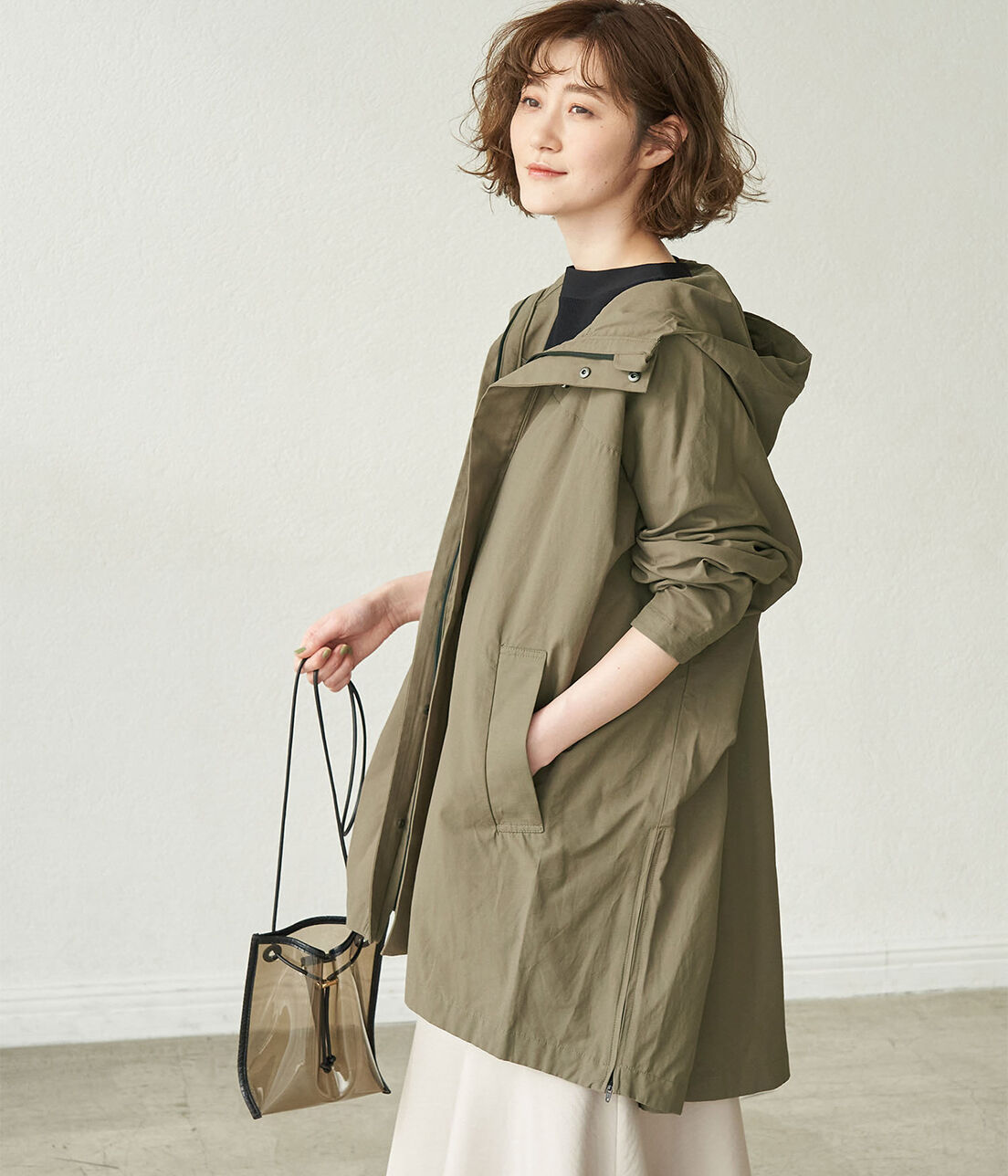 Rope&rsquo;Picnic「【撥水加工・花粉ガード】フードオーバーブルゾン」|アウトドア|