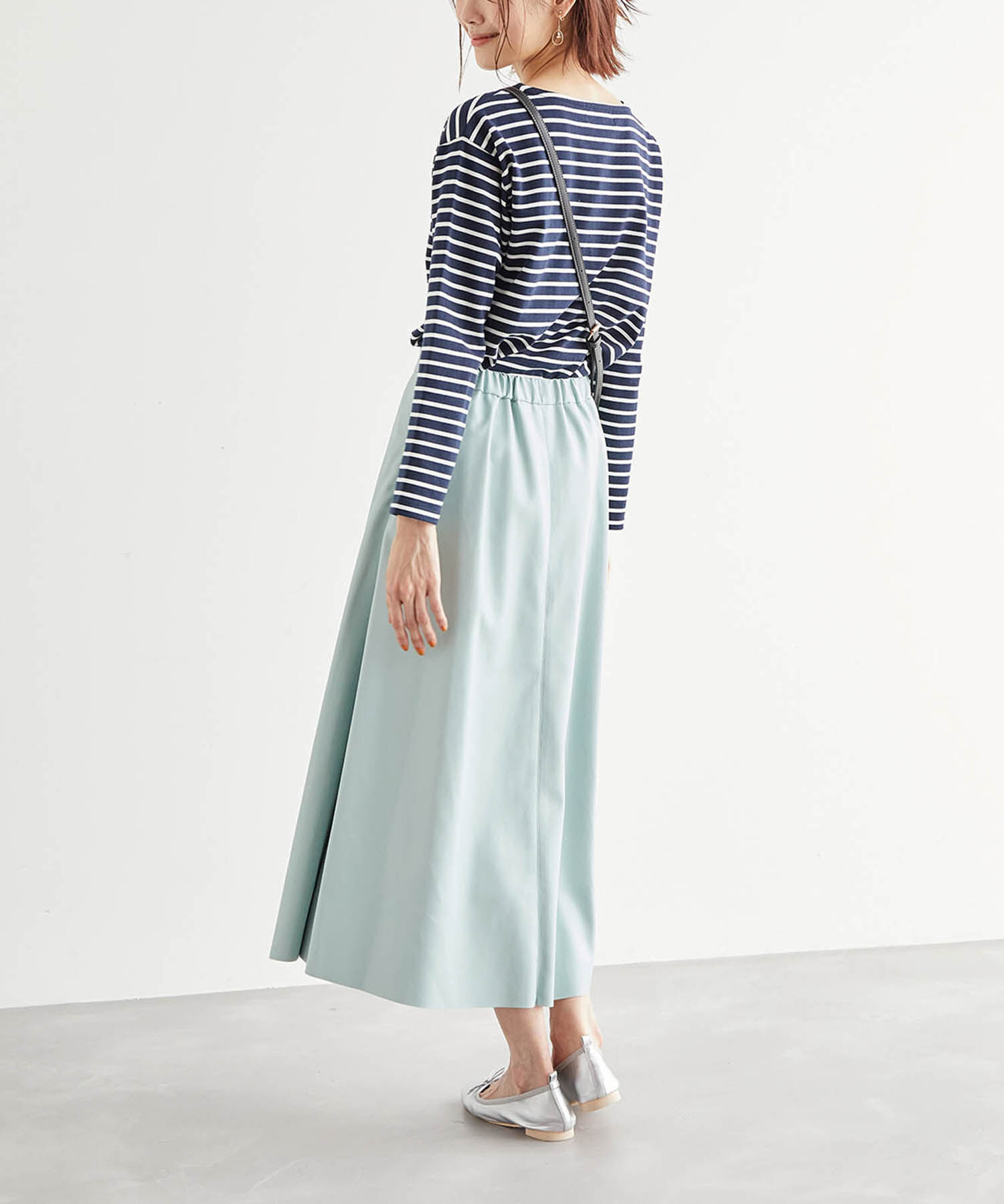 Rope&rsquo;Picnic「フェイクレザーフレアスカート」|スカート|