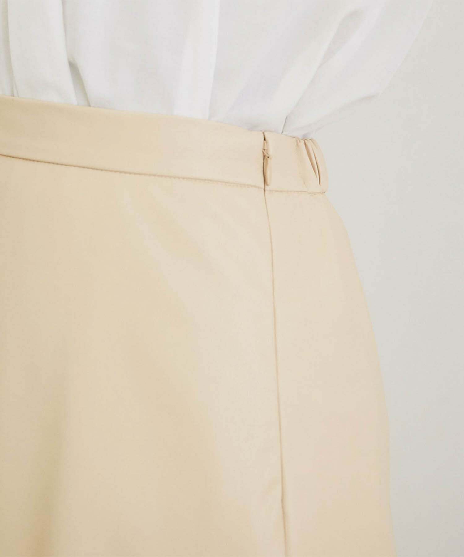 Rope&rsquo;Picnic「フェイクレザーフレアスカート」|スカート|