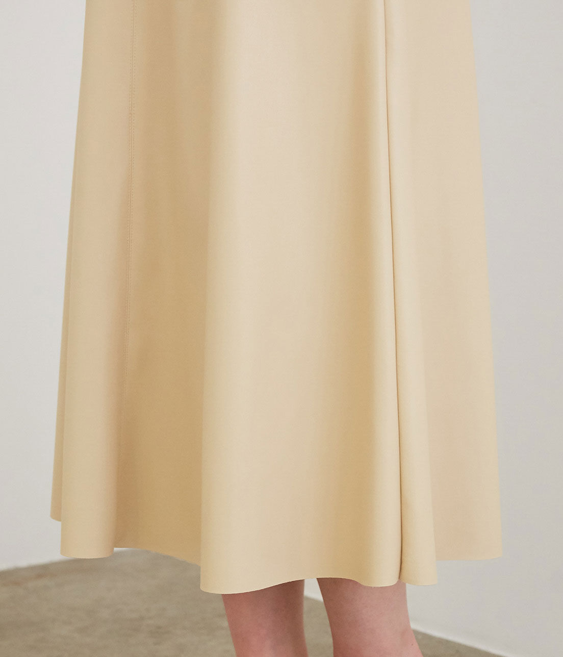 Rope&rsquo;Picnic「フェイクレザーフレアスカート」|スカート|