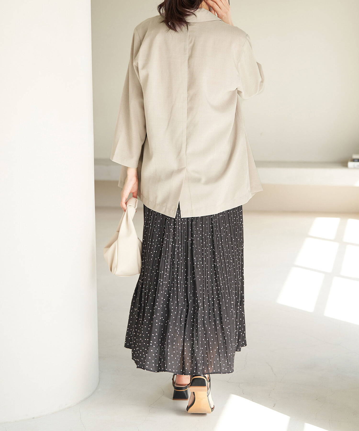 Rope&rsquo;Picnic「セットアップ対応/麻調シアーライトジャケット」|テーラードジャケット|