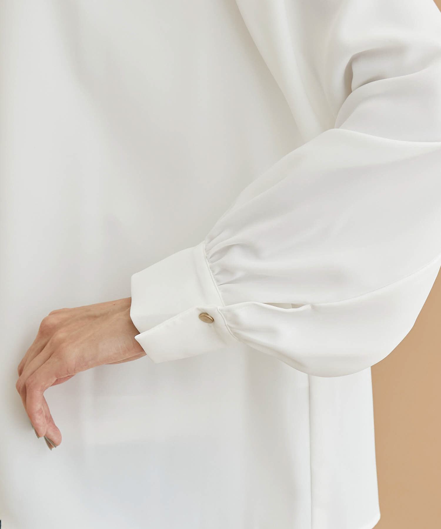 Rope&rsquo;Picnic「2WAY/とろみ合繊ギャザーブラウス」|シャツ・ブラウス|