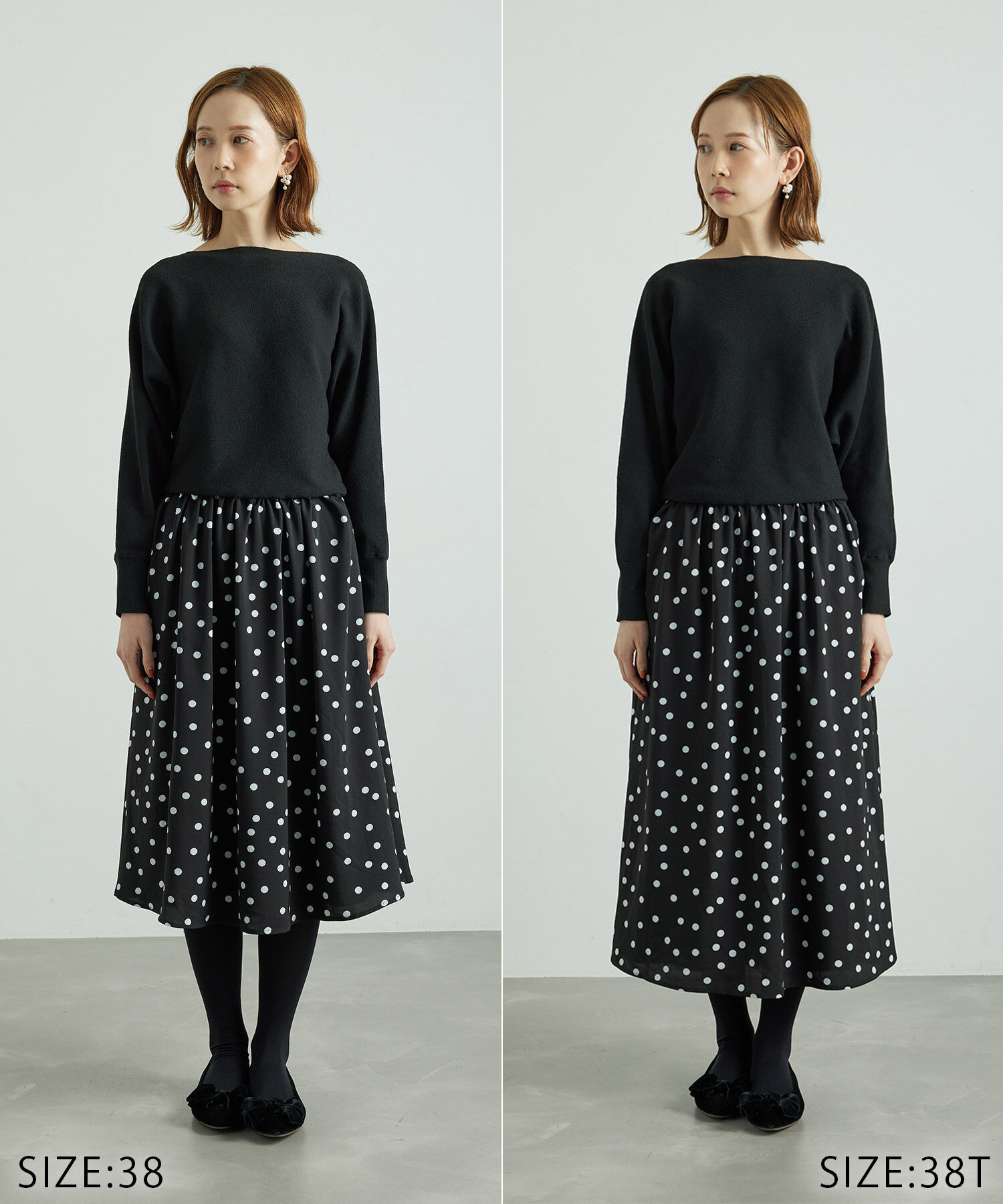 Rope&rsquo;Picnic「【WEB限定】着丈が選べる/ドット柄ドッキングワンピース」|ワンピース|