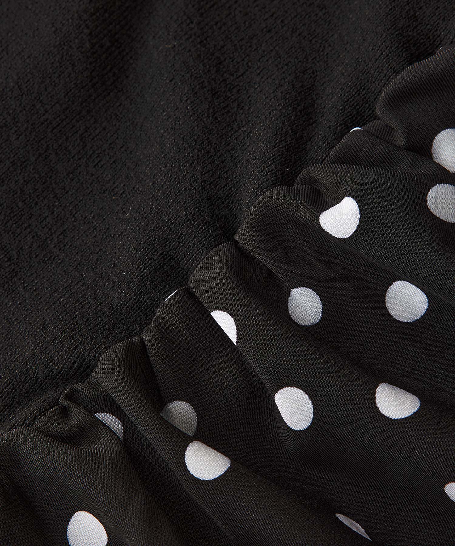 Rope&rsquo;Picnic「【WEB限定】着丈が選べる/ドット柄ドッキングワンピース」|ワンピース|