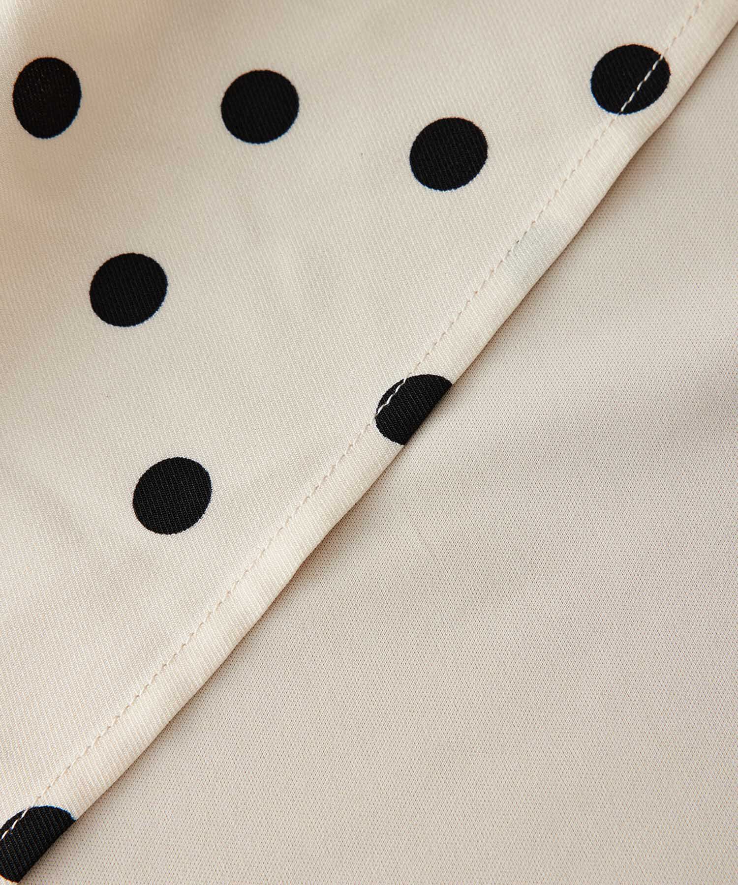 Rope&rsquo;Picnic「【WEB限定】着丈が選べる/ドット柄ドッキングワンピース」|ワンピース|