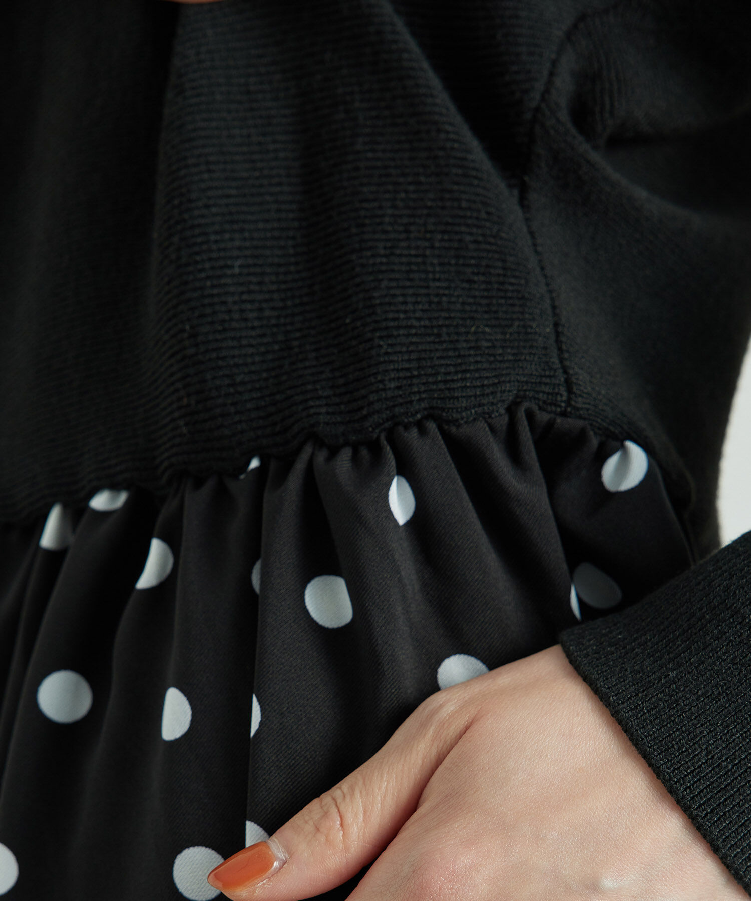 Rope&rsquo;Picnic「【WEB限定】着丈が選べる/ドット柄ドッキングワンピース」|ワンピース|