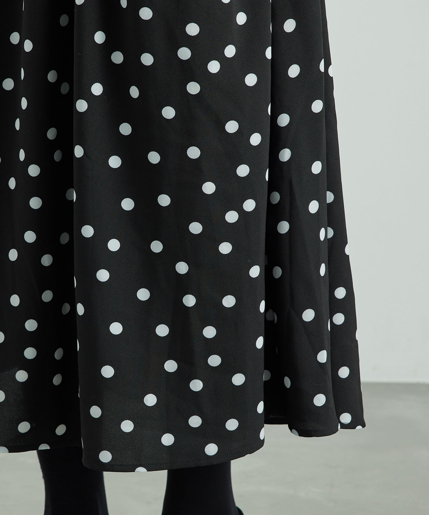 Rope&rsquo;Picnic「【WEB限定】着丈が選べる/ドット柄ドッキングワンピース」|ワンピース|