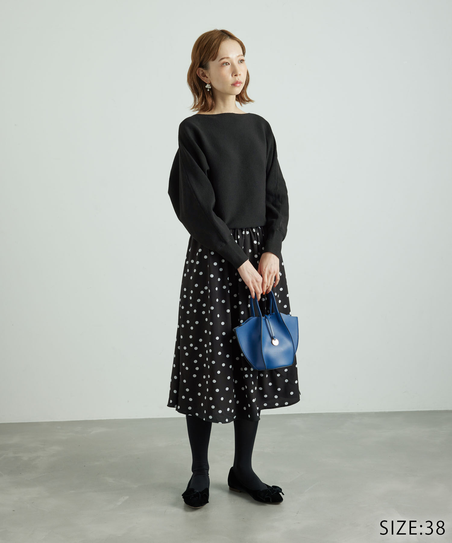 Rope&rsquo;Picnic「【WEB限定】着丈が選べる/ドット柄ドッキングワンピース」|ワンピース|