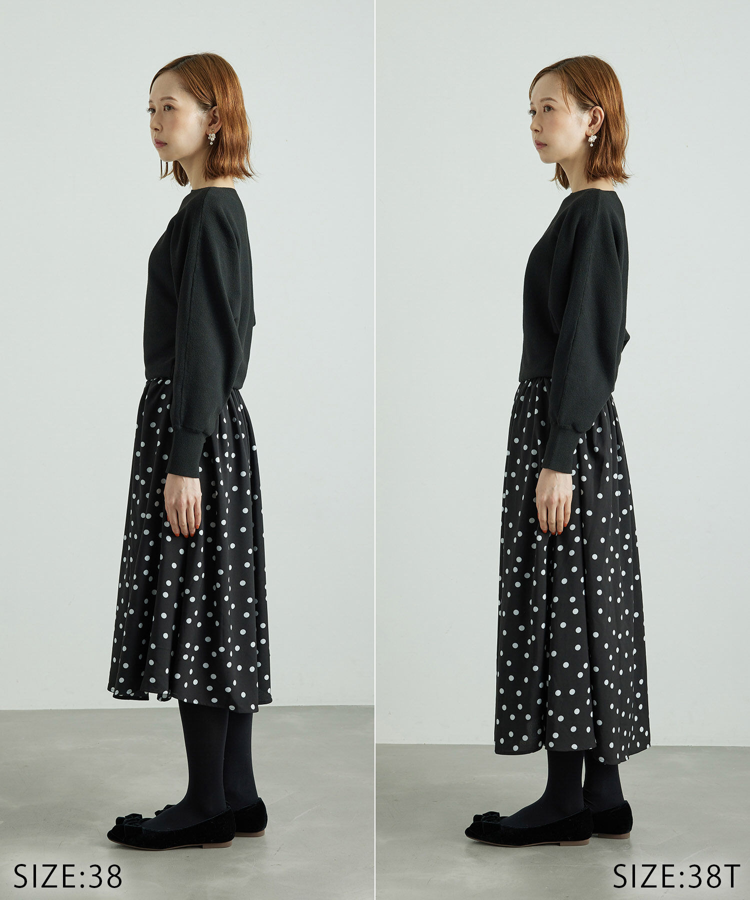 Rope&rsquo;Picnic「【WEB限定】着丈が選べる/ドット柄ドッキングワンピース」|ワンピース|