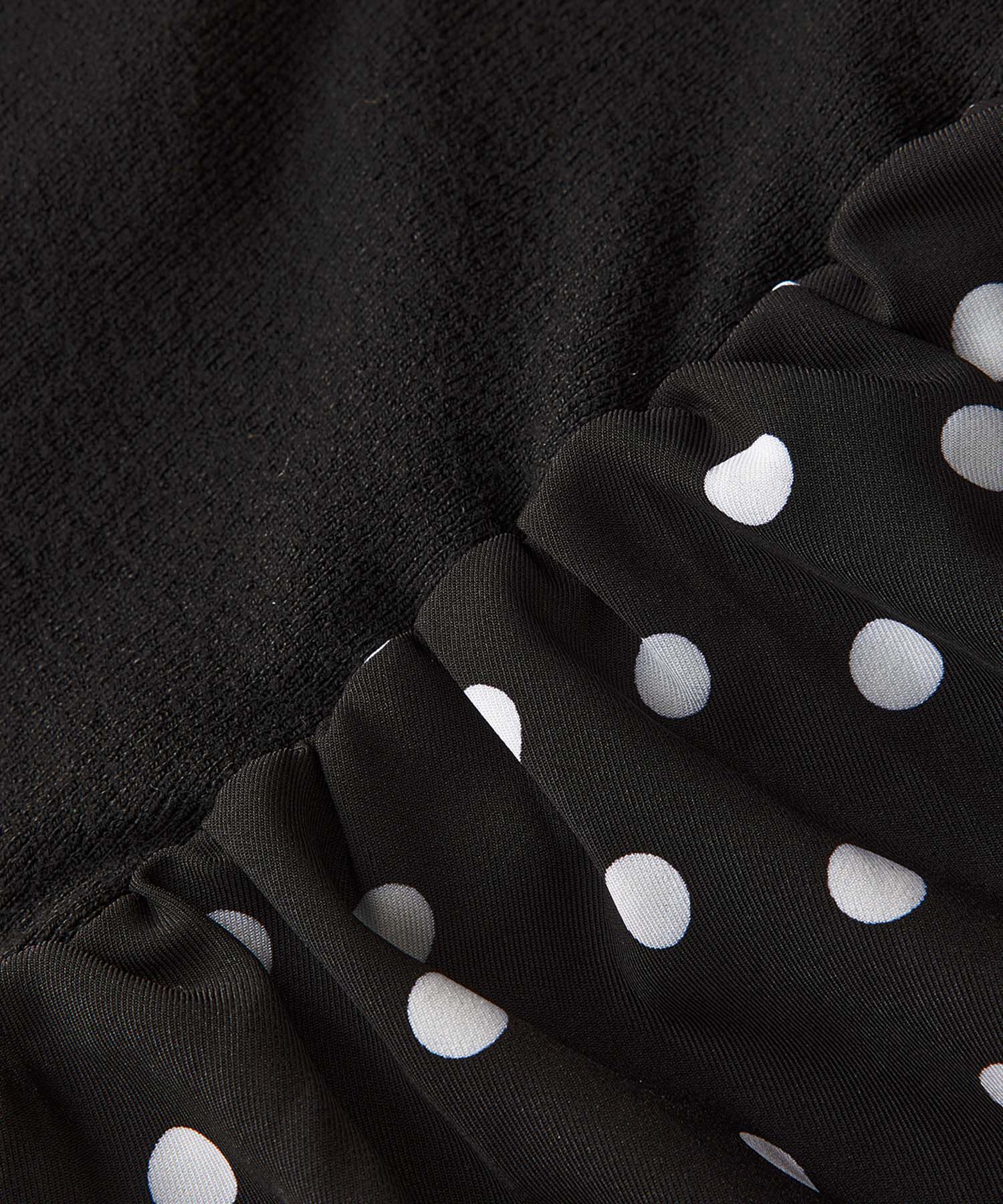 Rope&rsquo;Picnic「【WEB限定】着丈が選べる/ドット柄ドッキングワンピース」|ワンピース|