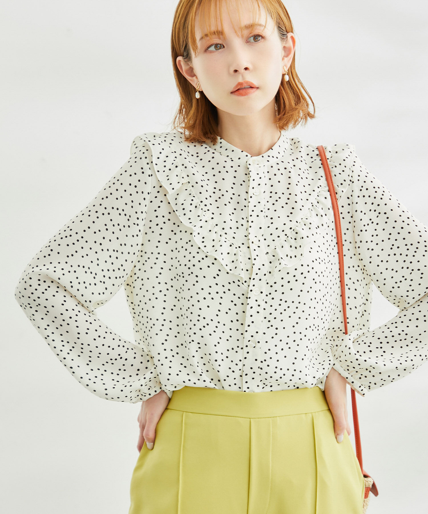 Rope&rsquo;Picnic「ドット/無地フリルブラウス」|シャツ・ブラウス|ホワイト系(11)