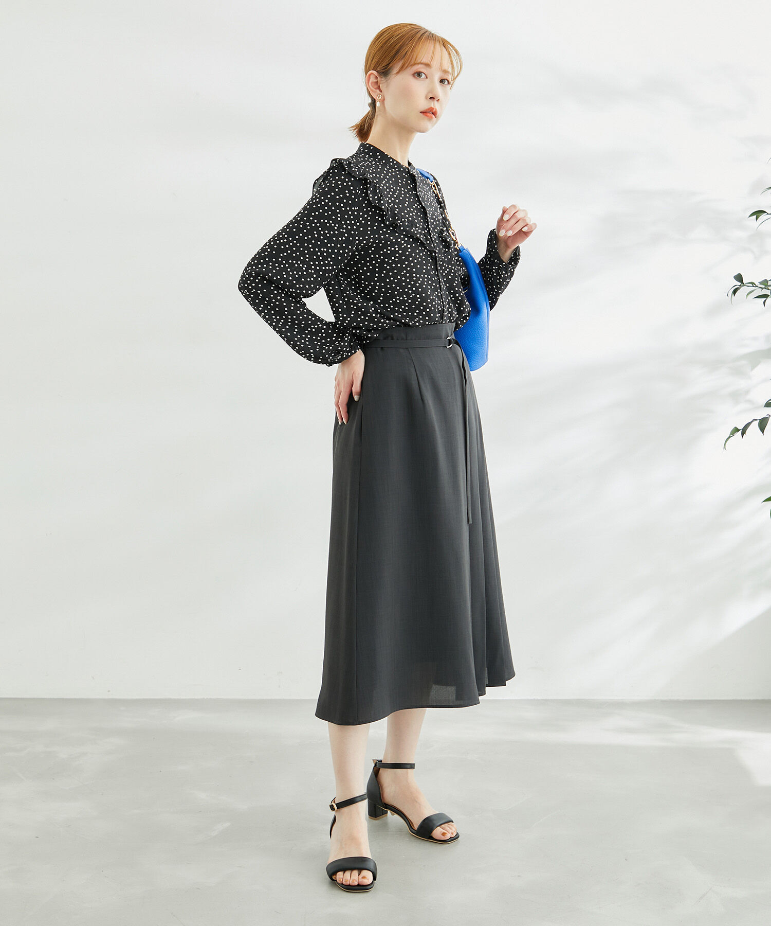 Rope&rsquo;Picnic「ドット/無地フリルブラウス」|シャツ・ブラウス|