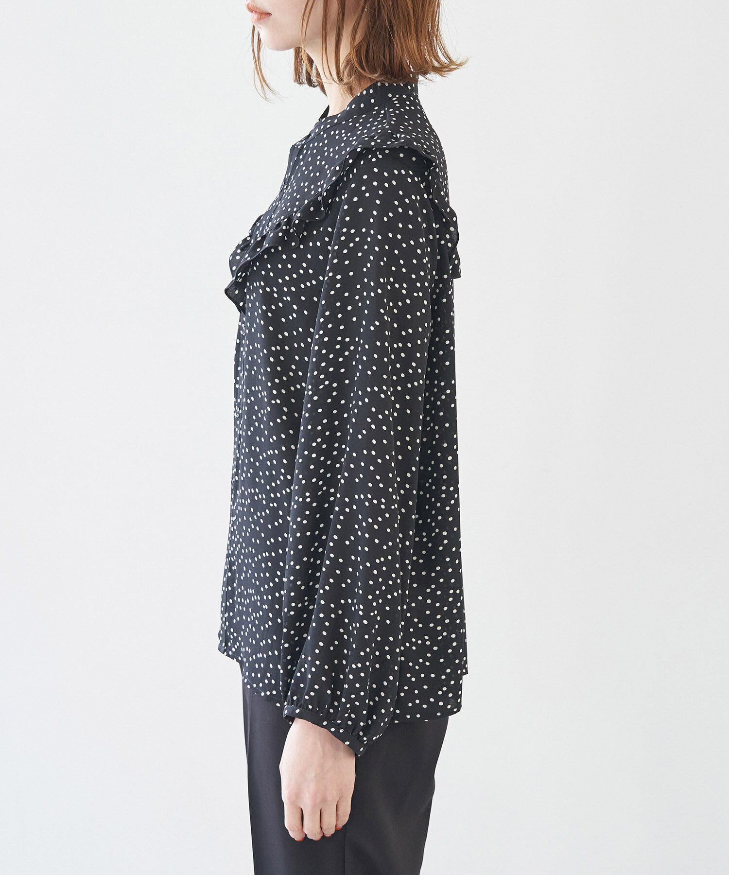 Rope&rsquo;Picnic「ドット/無地フリルブラウス」|シャツ・ブラウス|