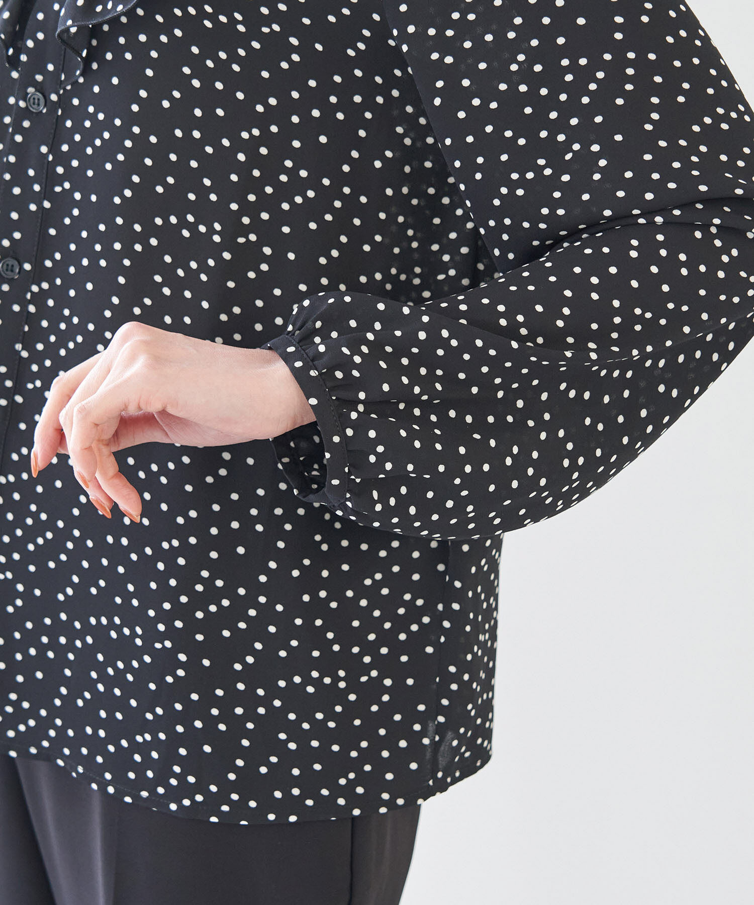 Rope&rsquo;Picnic「ドット/無地フリルブラウス」|シャツ・ブラウス|