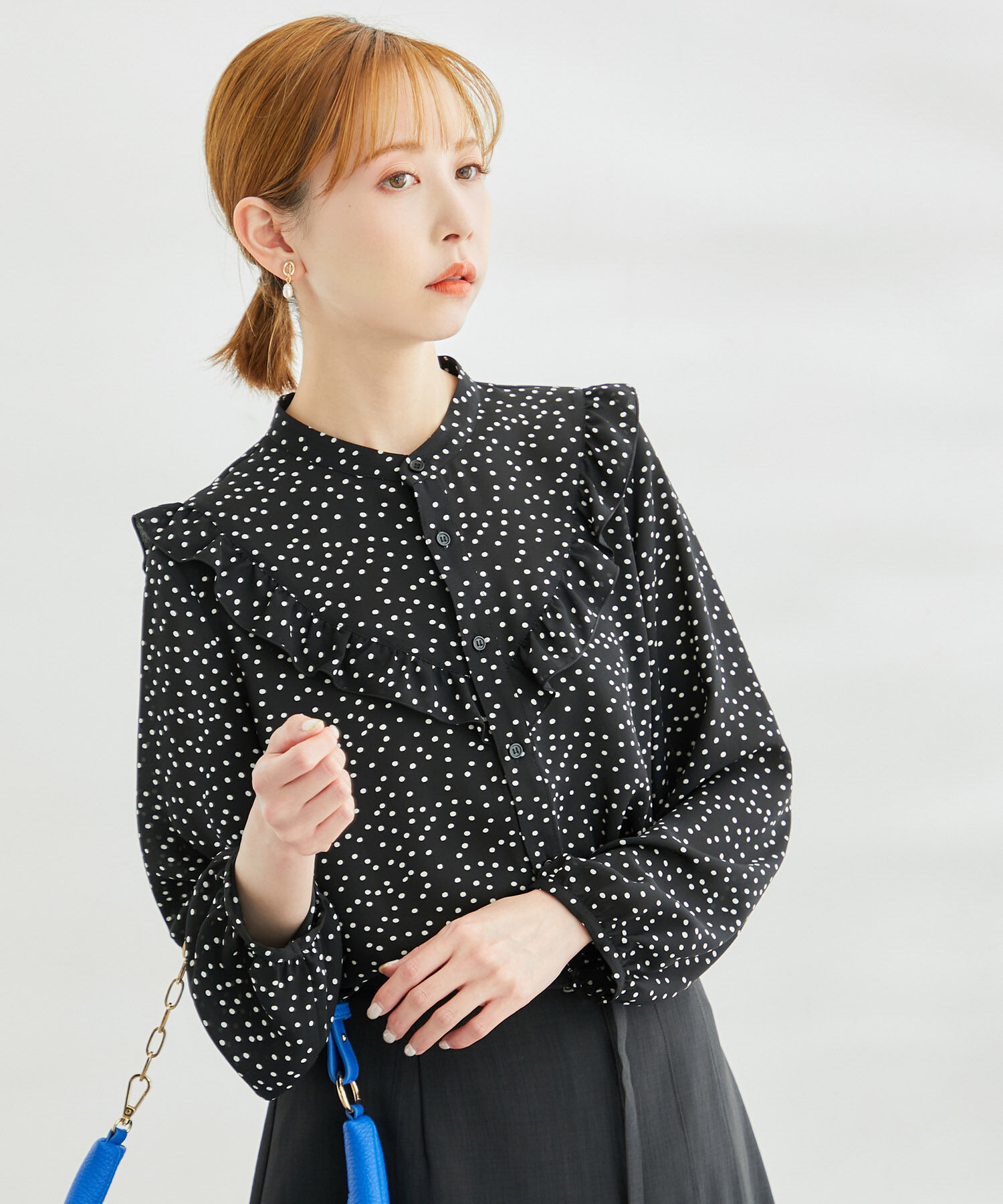 Rope&rsquo;Picnic「ドット/無地フリルブラウス」|シャツ・ブラウス|