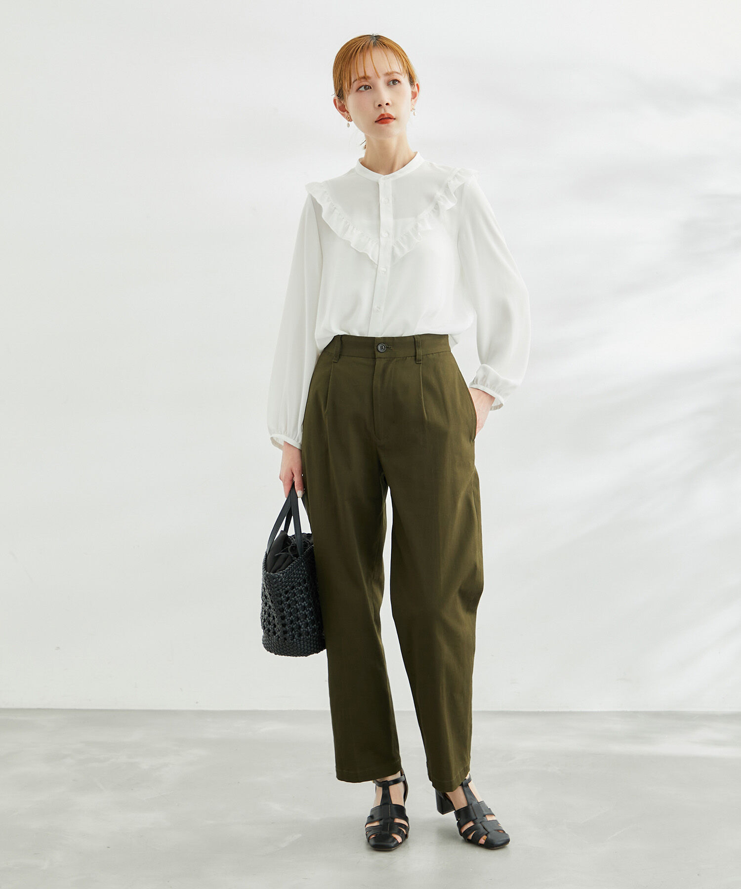 Rope&rsquo;Picnic「ドット/無地フリルブラウス」|シャツ・ブラウス|