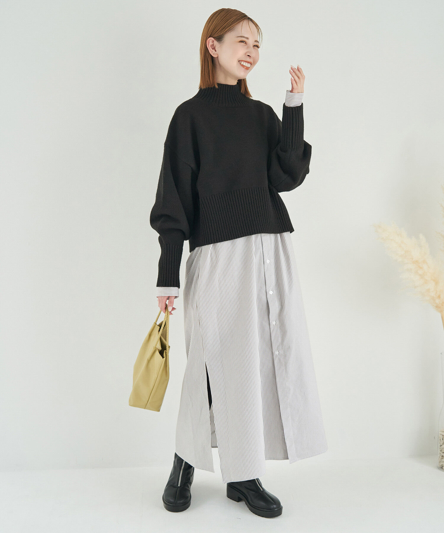 Rope&rsquo;Picnic「【CM着用商品】スタイルアップが叶うクロップドカラフルニット」|ニット・セーター|