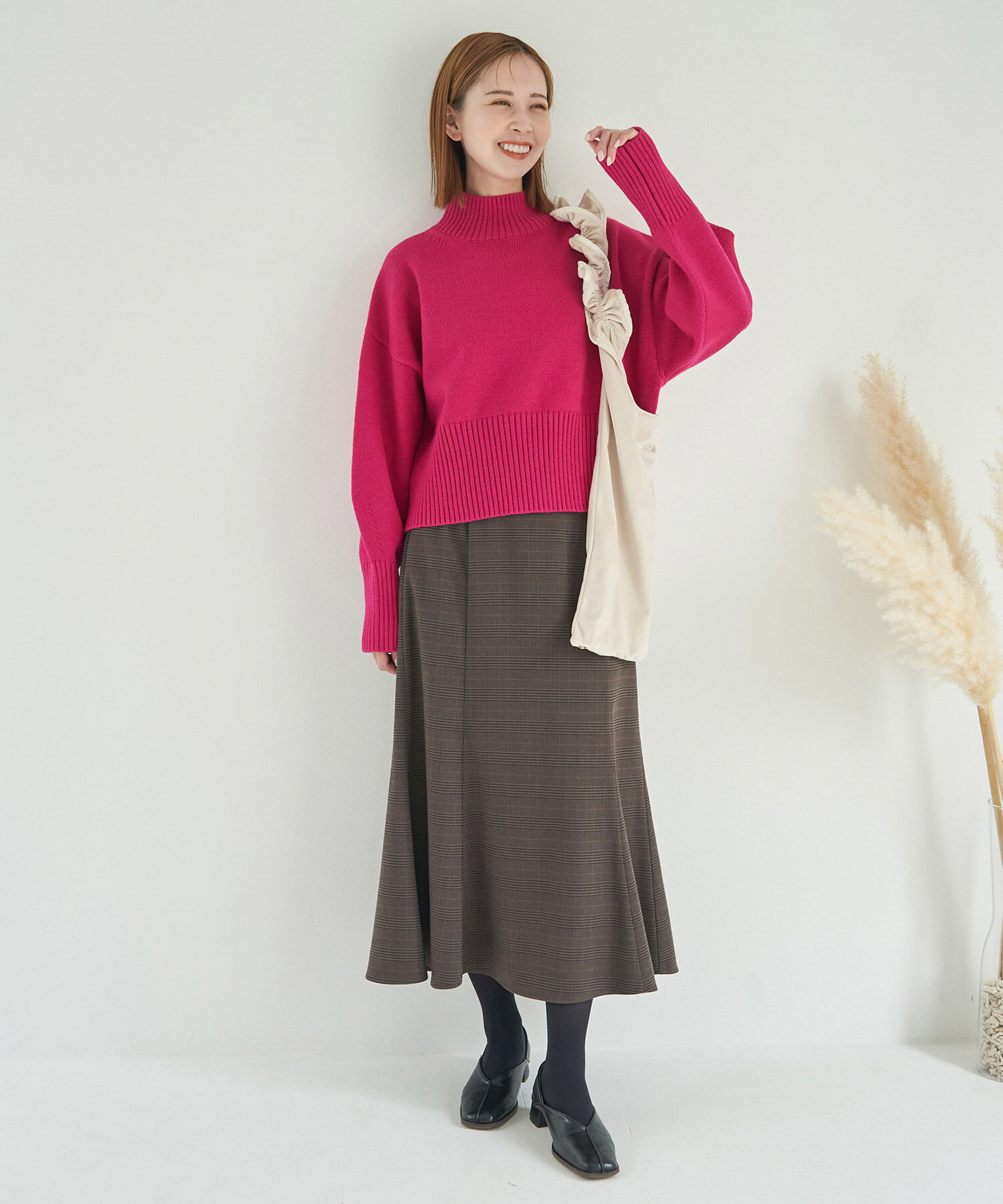 Rope&rsquo;Picnic「【CM着用商品】スタイルアップが叶うクロップドカラフルニット」|ニット・セーター|