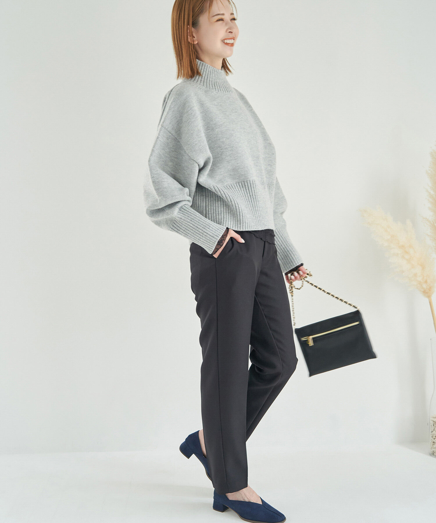 Rope&rsquo;Picnic「【CM着用商品】スタイルアップが叶うクロップドカラフルニット」|ニット・セーター|