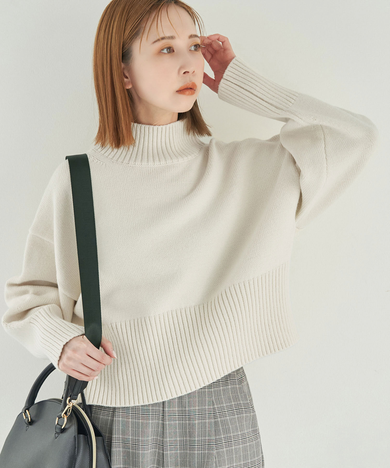 Rope&rsquo;Picnic「【CM着用商品】スタイルアップが叶うクロップドカラフルニット」|ニット・セーター|