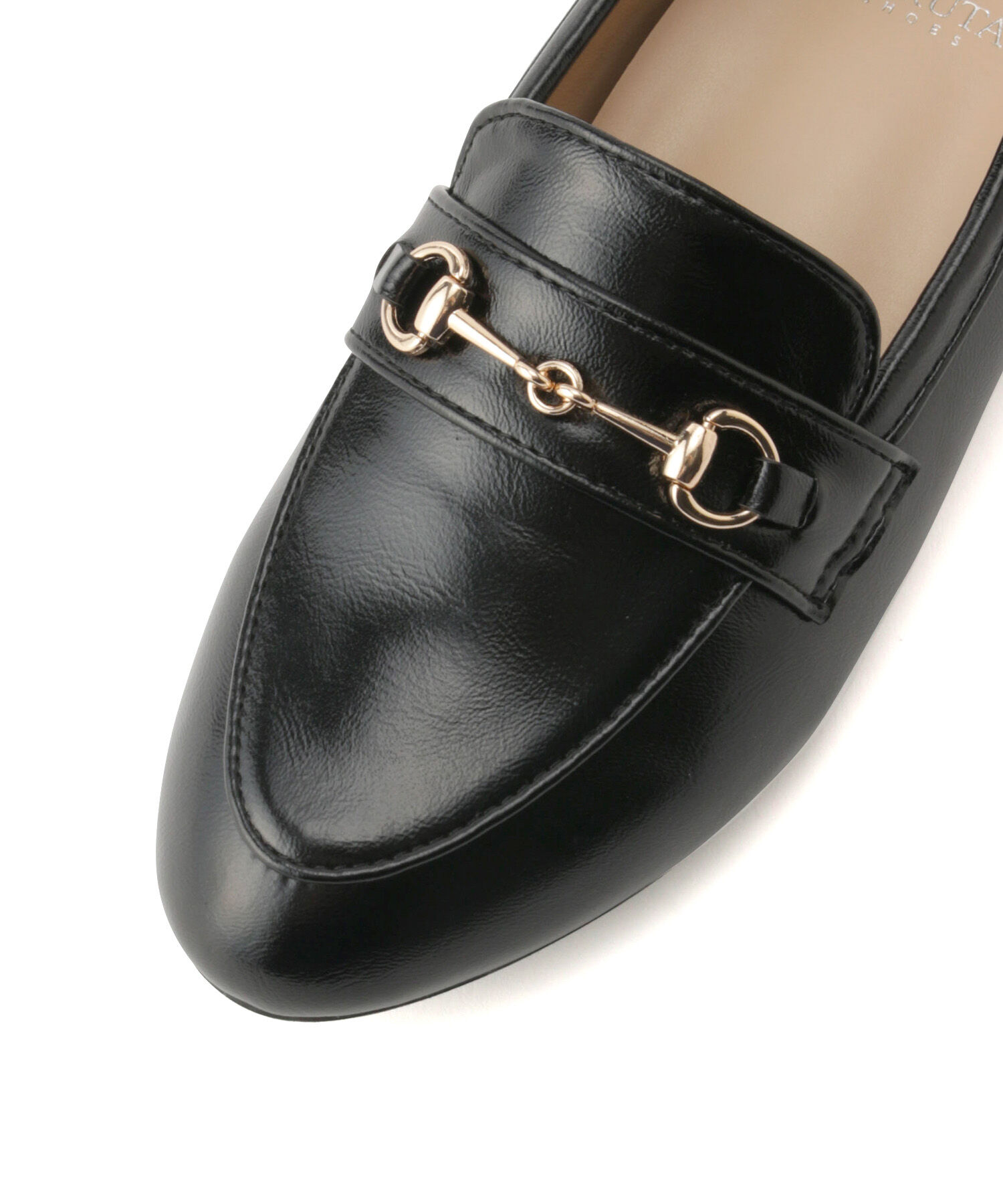 ROPE PICNIC PASSAGE「ROPE' PICNIC PASSAGE byHARUTA/リンクルエナメルビット付フラットローファー」|ローファー|