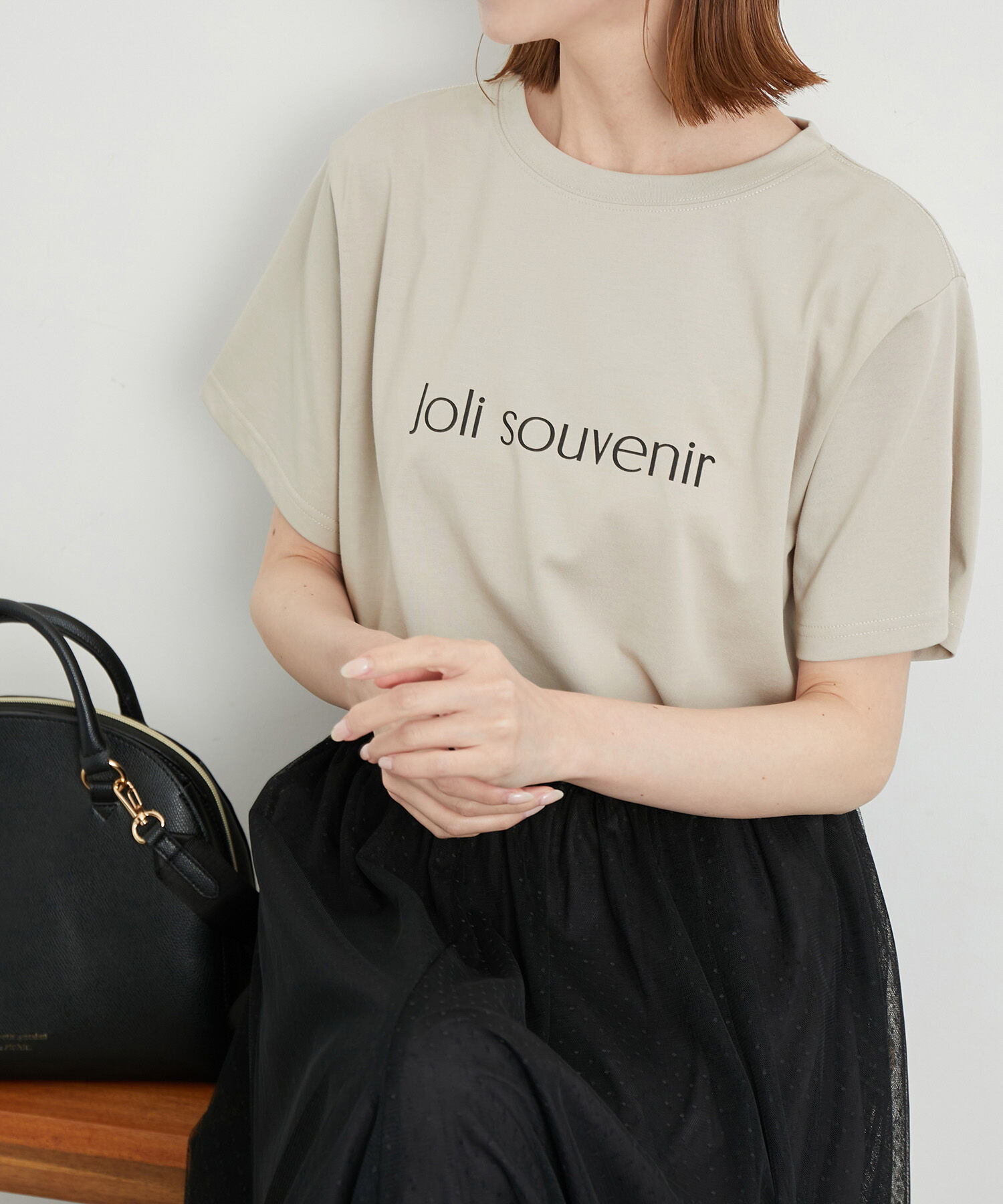 Rope&rsquo;Picnic「RENU/ロゴTシャツ」|Tシャツ・カットソー|ベージュ(27)